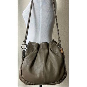 Vince Camuto Talky Crossbody Bag Deep Moss Brown Leather Handbag Purse New